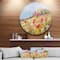 Designart - Painted Poppies on Summer Meadow' Large Landscape Metal Circle Wall Art